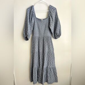 Shop Dahl Floral Blue Dress Neuflora